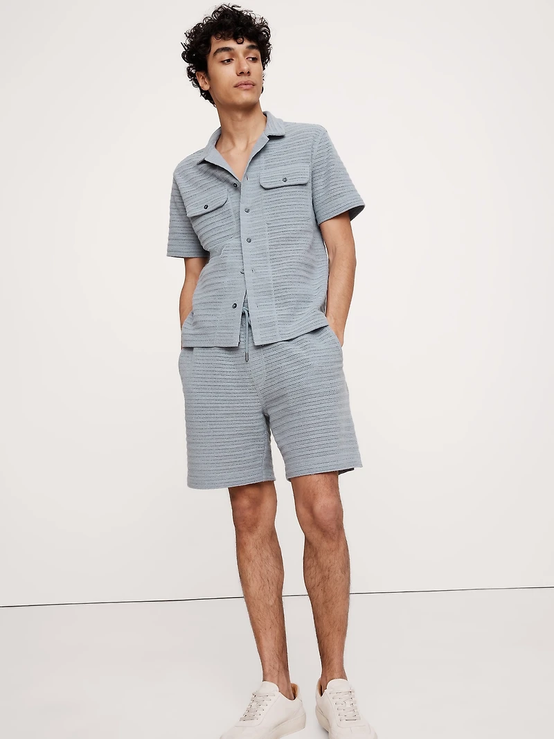 6" Herringbone Jacquard Pull-On Short