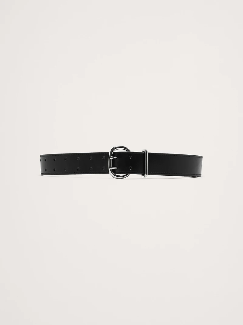 Leather Double-Punch Waist Belt