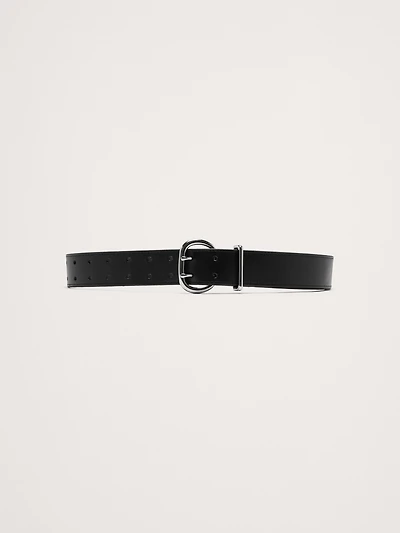 Leather Double-Punch Waist Belt