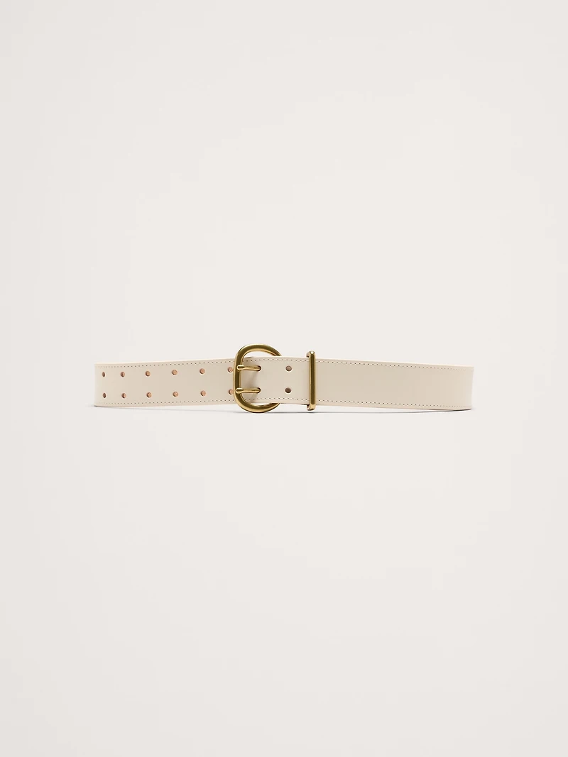Leather Double-Punch Waist Belt
