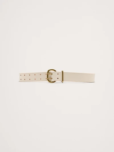 Leather Double-Punch Waist Belt
