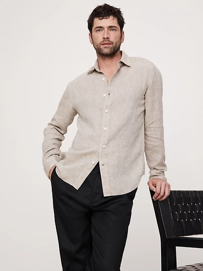 Slim-Fit Linen Shirt