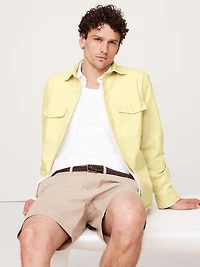 Standard-Fit Cotton Twill Shirt Jacket