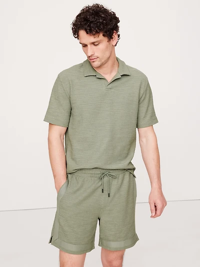 Slub Bouclé Polo Shirt