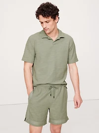 Slub Bouclé Polo Shirt