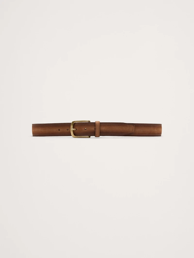Cinza Nubuck Leather Belt