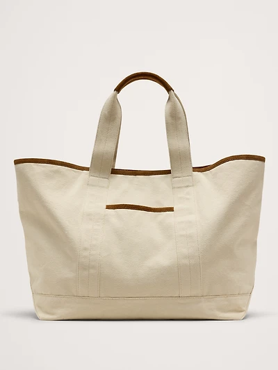 Canvas & Suede Weekend Tote