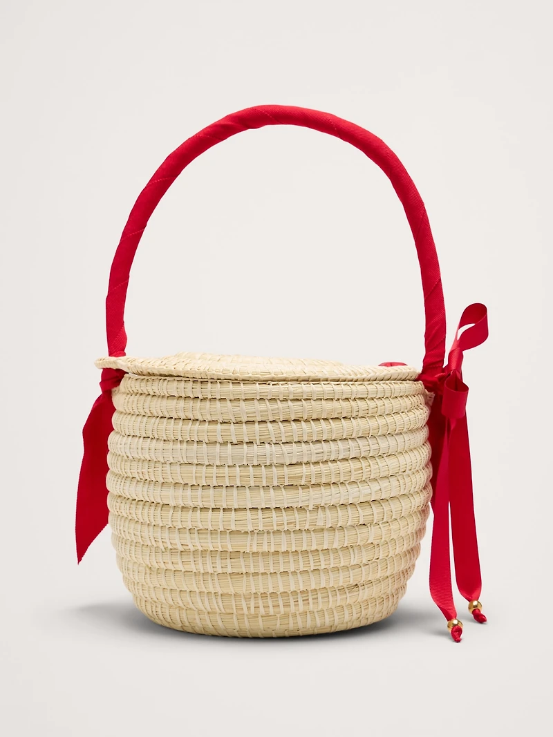 Mini Straw Picnic Bag by Sensi Studio