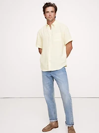 Standard-Fit Linen Short-Sleeve Shirt