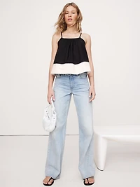 Color-Block Cotton Poplin Tank