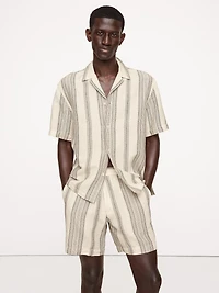 Stripe Linen-Cotton Resort Shirt