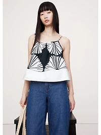 Color-Block Cotton Poplin Tank
