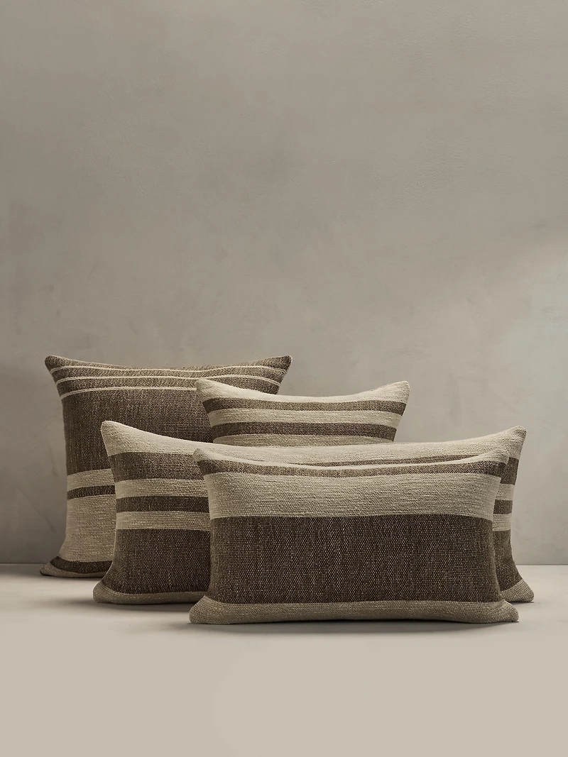 Hand-Woven Linen Stripe Pillow