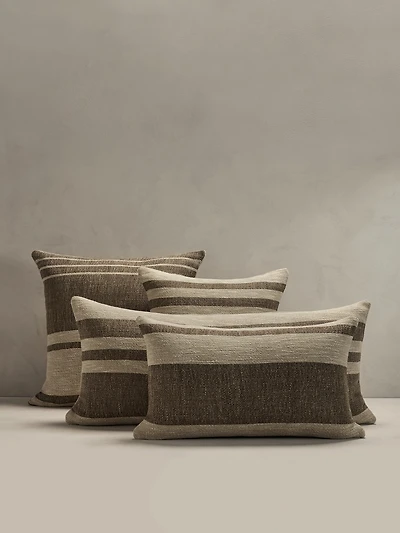 Hand-Woven Linen Stripe Pillow