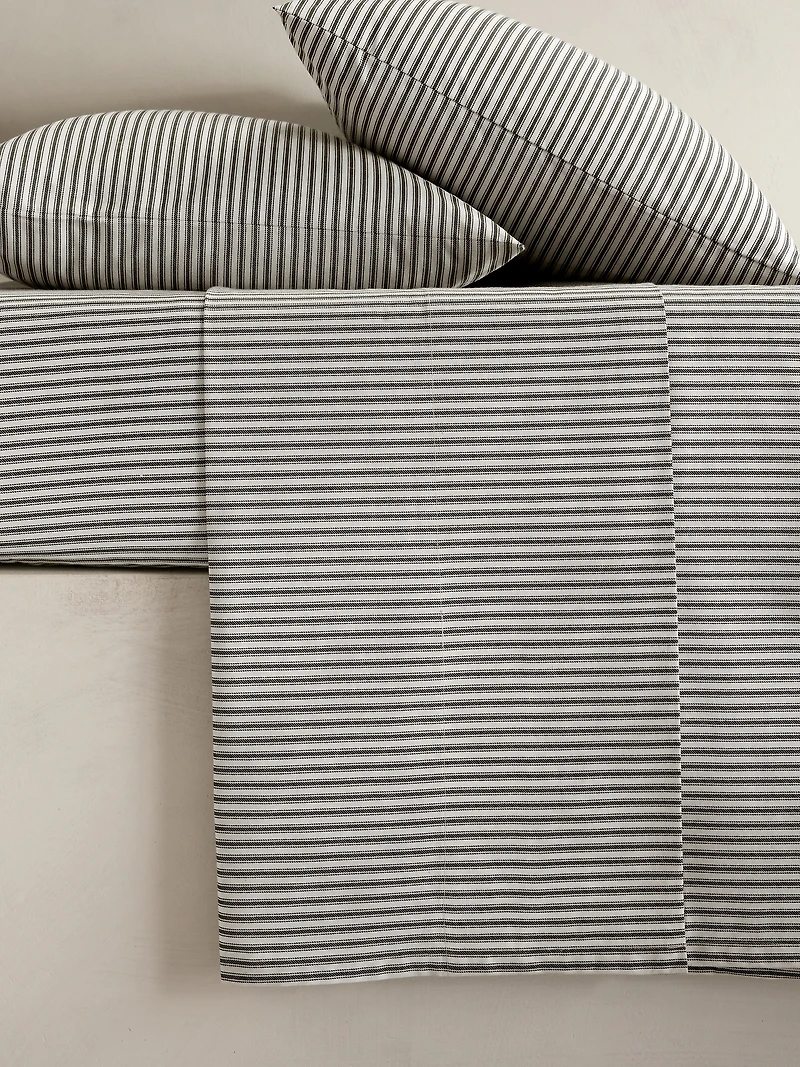 Heritage Ticking Stripe Flat Sheet