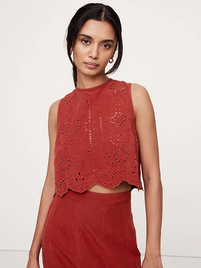 TENCEL™-Linen Eyelet Tank