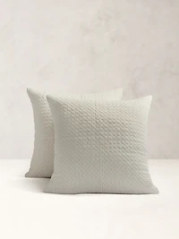 Hand-Stitched Velvet Sham Set