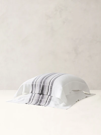 Multi-Stripe Linen Shams