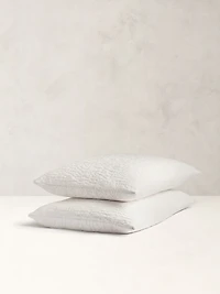 Hand-Stitched Abstract Silk Sham