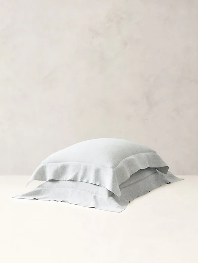 Thin-Stripe Linen Shams