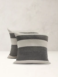 Bold Stripe Linen Sham Set