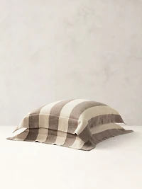 Corded-Stripe Linen Shams