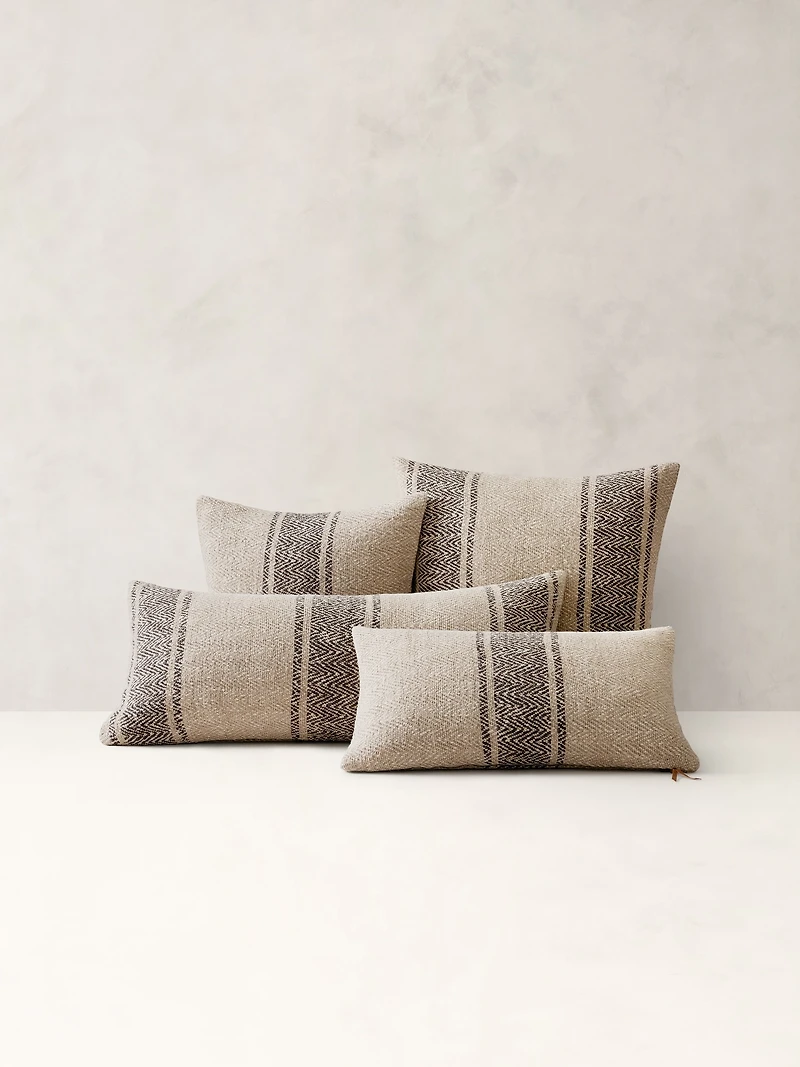 Rustic Linen Stripe Pillow Cover