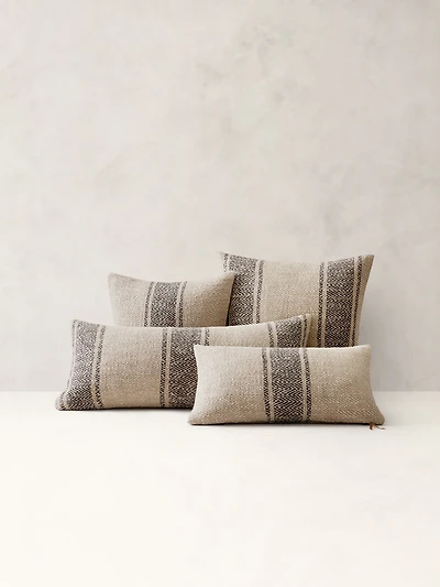 Rustic Linen Stripe Pillow Cover