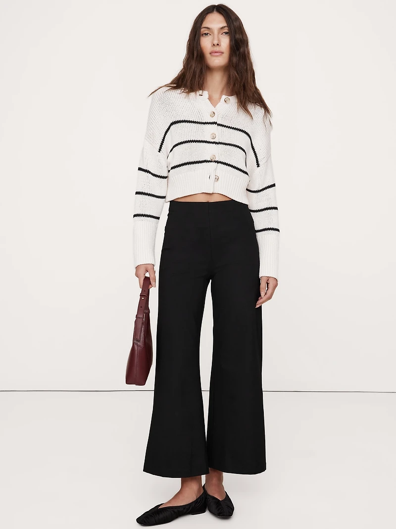 High-Rise Wide-Leg Cropped Everywhere Ponte Pant