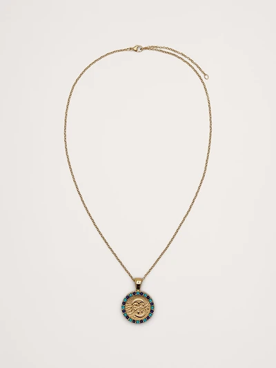 Wanderlust Celestial Petite Pendant Coin with Chain by Jane Win