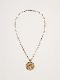 Wanderlust Celestial Pendant Coin with Chain by Jane Win