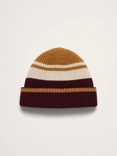 Striped Italian Wool-Blend Beanie