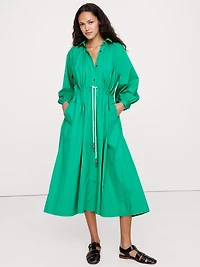Cotton Poplin Midi Shirtdress