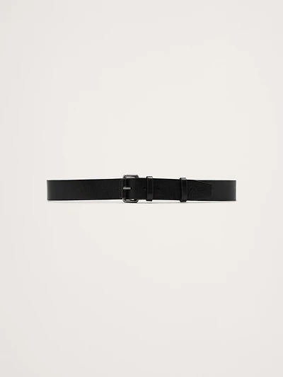 Leather Belt with Covered Roller Buckle