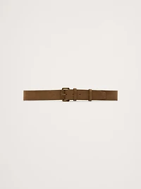 Leather Belt with Covered Roller Buckle