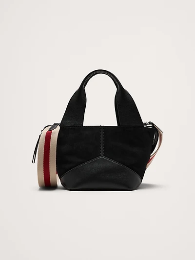 Leather & Suede Mini Zip Tote