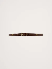 EMBROIDERED LEATHER BELT BY DRAGON DIFFUSION