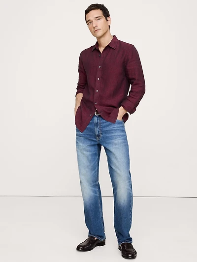 Slim-Fit Linen Shirt