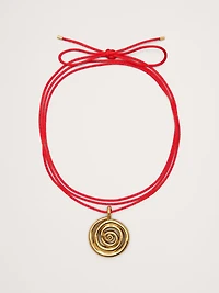 Spiral On A String Necklace by Anni Lu