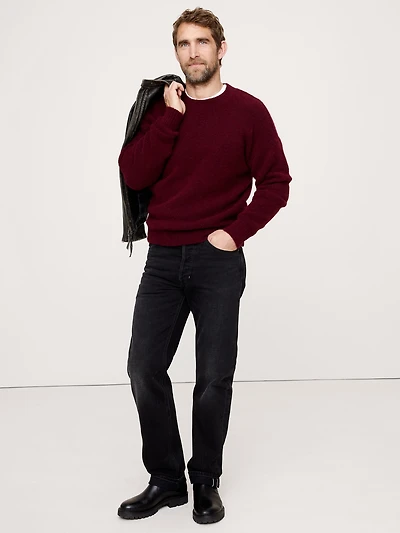 Fluffy Crew-Neck Sweater