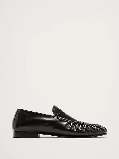 LEATHER MOC-TOE LOAFER