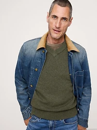 Italian Merino-Blend V-Neck Sweater
