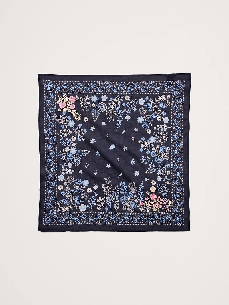 Embroidered Cotton Scarf by Vismaya