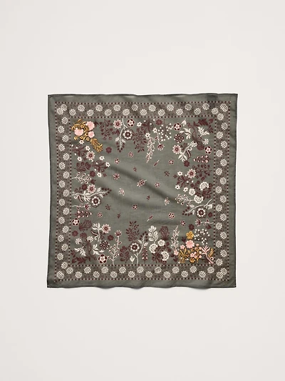Embroidered Cotton Scarf by Vismaya
