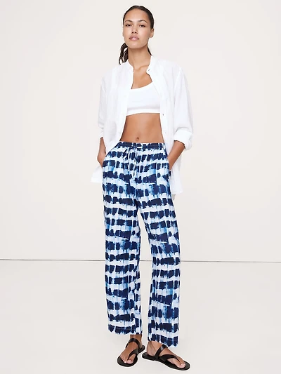 Linen Pull-On Ankle Pant