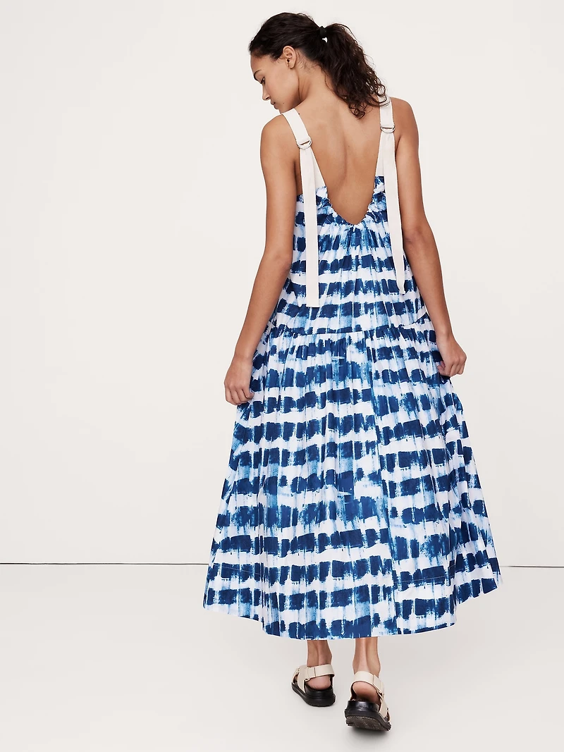 Cotton Poplin Swing Maxi Dress