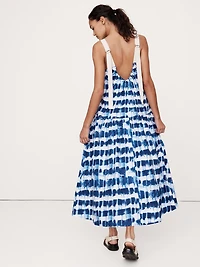 Cotton Poplin Swing Maxi Dress