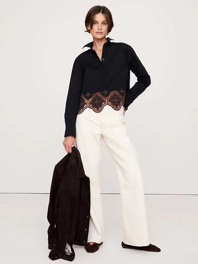 EMBROIDERED POPOVER SHIRT