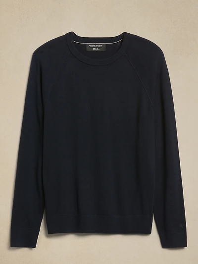 Italian Merino Crew Sweater-Neck Sweater
