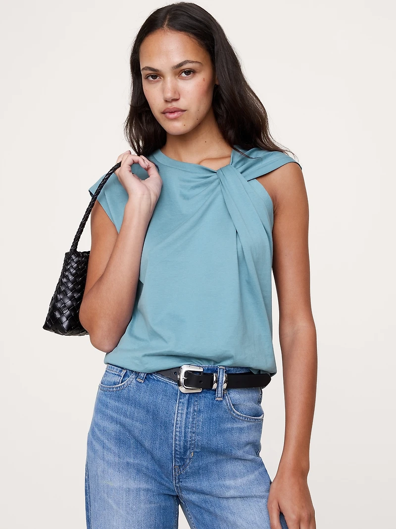 Silky Cotton Twisted Tank